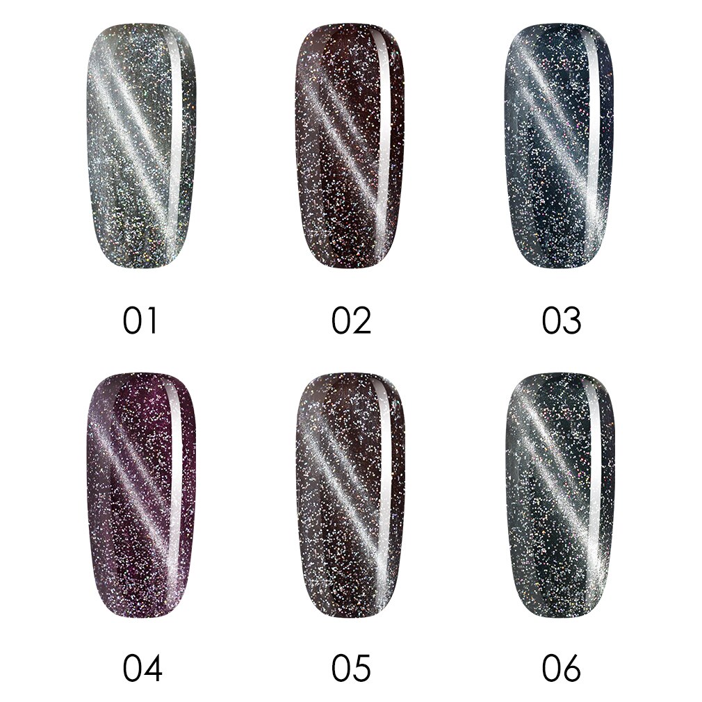 Elite99 10ml Black Diamond Cat Eye Gel Polish Soak Off Magnetic Gel Nail Polish Black Base Needed Nail Art Manicure Gel Vanish