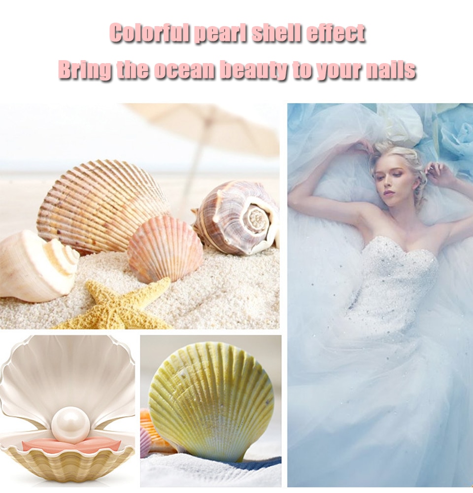 Elite99 10ml Shell Nail Gel Colorful Pearl Gel Polish Soak Off Shell UV Nail Gel Polish Long Lasting Nail Art Design Gel Varnish