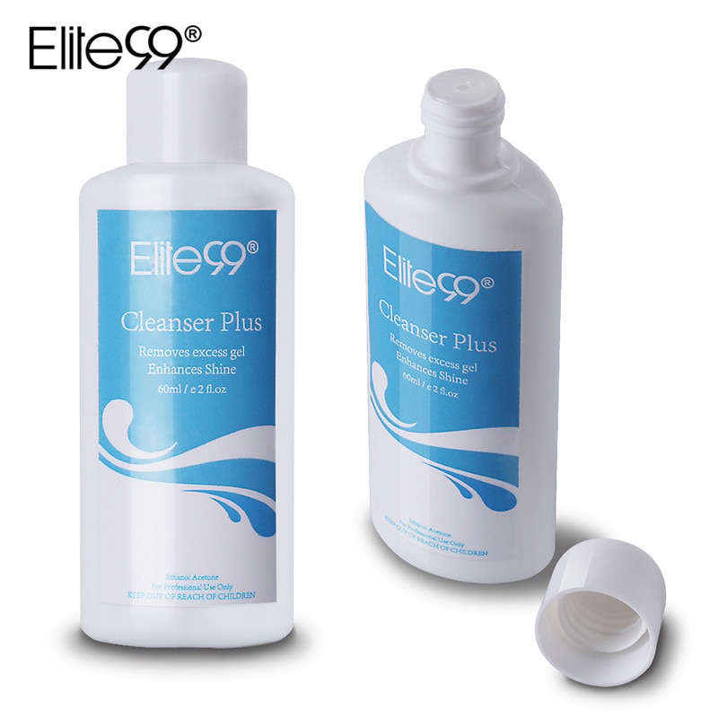 Elite99 60ml Cleanser Plus Surface Sticky Residue Remover Acrylic Plus UV Gel Nail Polish Remover Cleanser