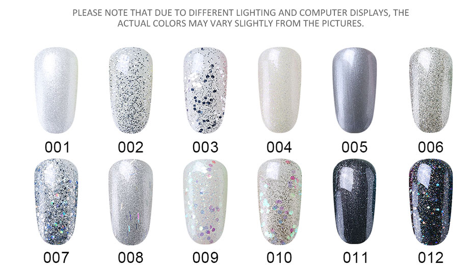 Elite99 Glitter Gel Nail Polish All For Manicure 10ML Semi Permanent Vernis UV Top Coat Gel Varnish Hybrid Gel Nail Polish