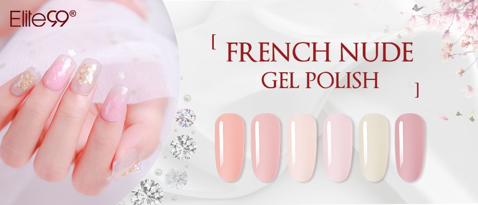 Elite99 french Nude Color Gel Nail Polish Vernis semi Permanent UV Nail Gel Lak Primer Soak Off Nail Art Gel Varnish Gelpolish