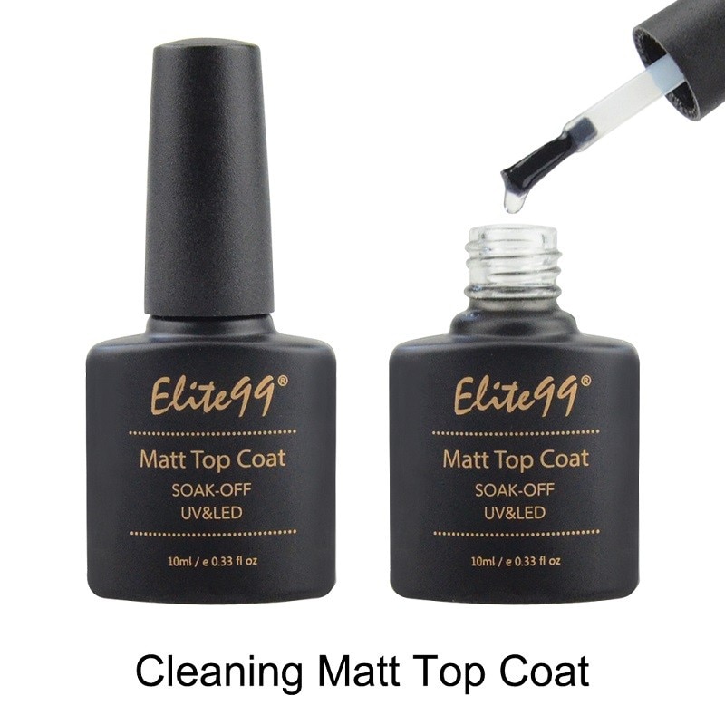 Elite99 10ml Matt Matte Top Coat Nail Gel Polish Nail Art Top Coat Gel Lacquers Long Lasting UV Led Matt Nail Gel Glue