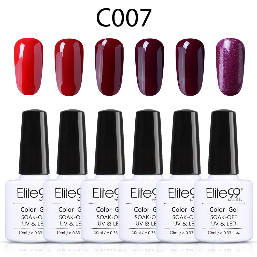 Elite99 10ML Nail Gel Polish High Nude Red Grey Nail Art Soak Off Odorless Organic UV Gel Nail Polish Varnish Gel Lacquer set