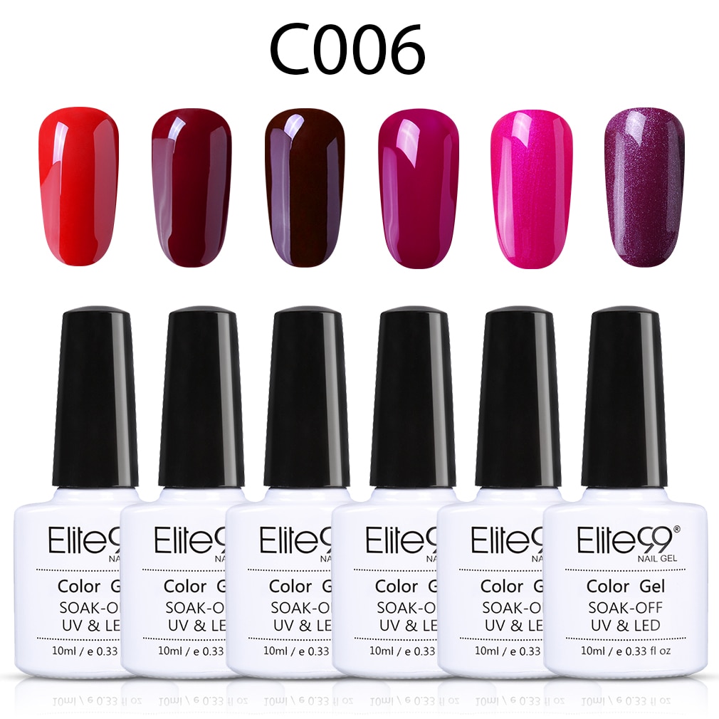 Elite99 10ML Nail Gel Polish High Nude Red Grey Nail Art Soak Off Odorless Organic UV Gel Nail Polish Varnish Gel Lacquer set