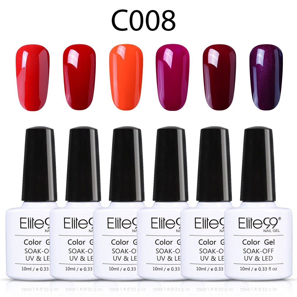 Elite99 10ML Nail Gel Polish High Nude Red Grey Nail Art Soak Off Odorless Organic UV Gel Nail Polish Varnish Gel Lacquer set