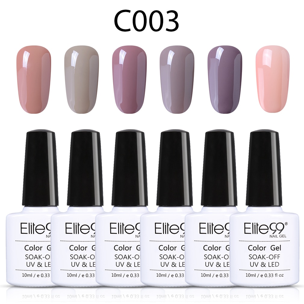 Elite99 10ML Nail Gel Polish High Nude Red Grey Nail Art Soak Off Odorless Organic UV Gel Nail Polish Varnish Gel Lacquer set