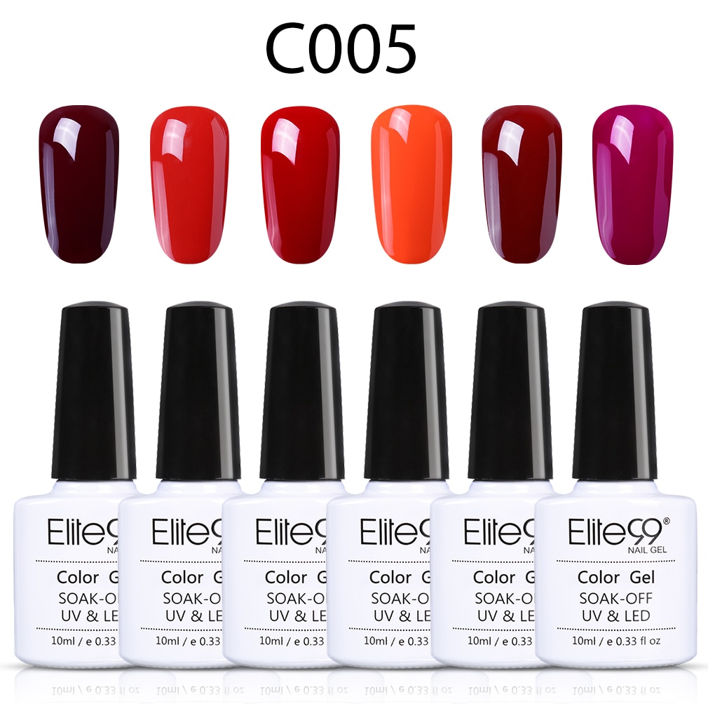 Elite99 10ML Nail Gel Polish High Nude Red Grey Nail Art Soak Off Odorless Organic UV Gel Nail Polish Varnish Gel Lacquer set