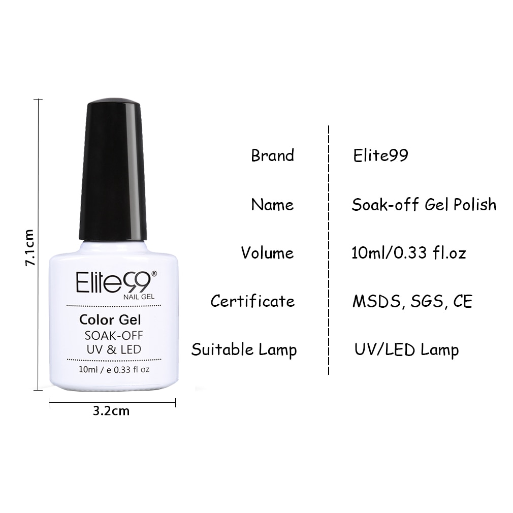 Elite99 Manicure Kit UV LED Lamp Dryer With 13pcs Nail Gel Polish Set Soak Off Manicure Tools Set For Salon Nail Art Gellak