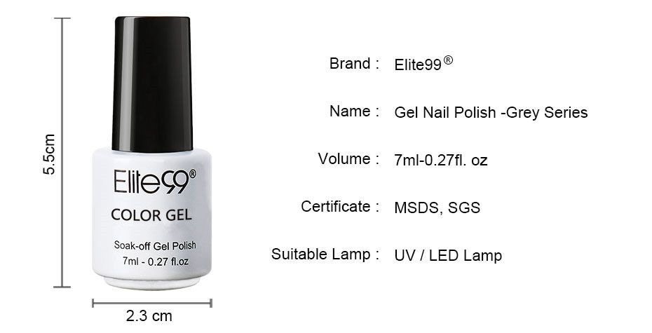 Elite99 7ML Grey Series Nail Gel Polish Nude Gel Vernis Semi-Permanent Nail Polish Enamel Soak Off Led Lamp Nail Art Manicure