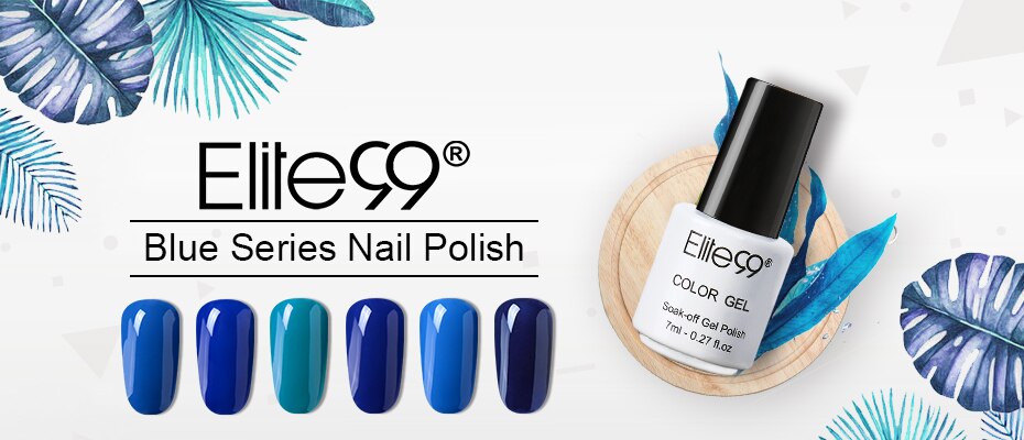 Elite99 Blue Series Gel Nail Polish Soak Off UV LED Matte Top Coat No Wipe Top Coat Base Coat Nail Gel Varnish Nail Art Manicure