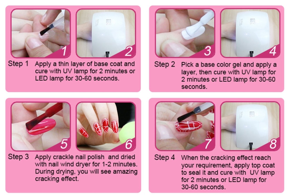 Elite99 7ml Soak Off Crackle Nail Polish Perfect Cracking Nail Lacquer Primer Quick Drying DIY Beauty Nail Art Tools