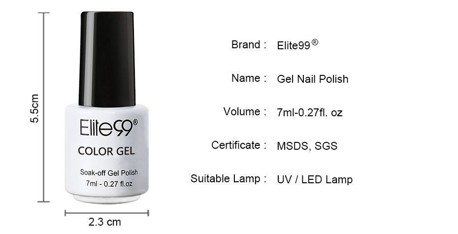 Elite99 7ml 3 in 1 UV Gel Soak Off UV One Step Nail Gel Polish No Need Top Base Coat For Nails Art Vernis Semi Permanent