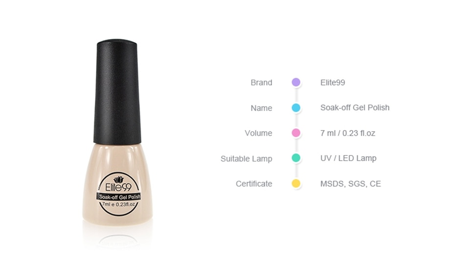 Elite99 7ml Thermal Thermo Mood Color Changing Nail Polish Soak Off UV LED Chameleon Temperature Change Gel varnish Lacquer