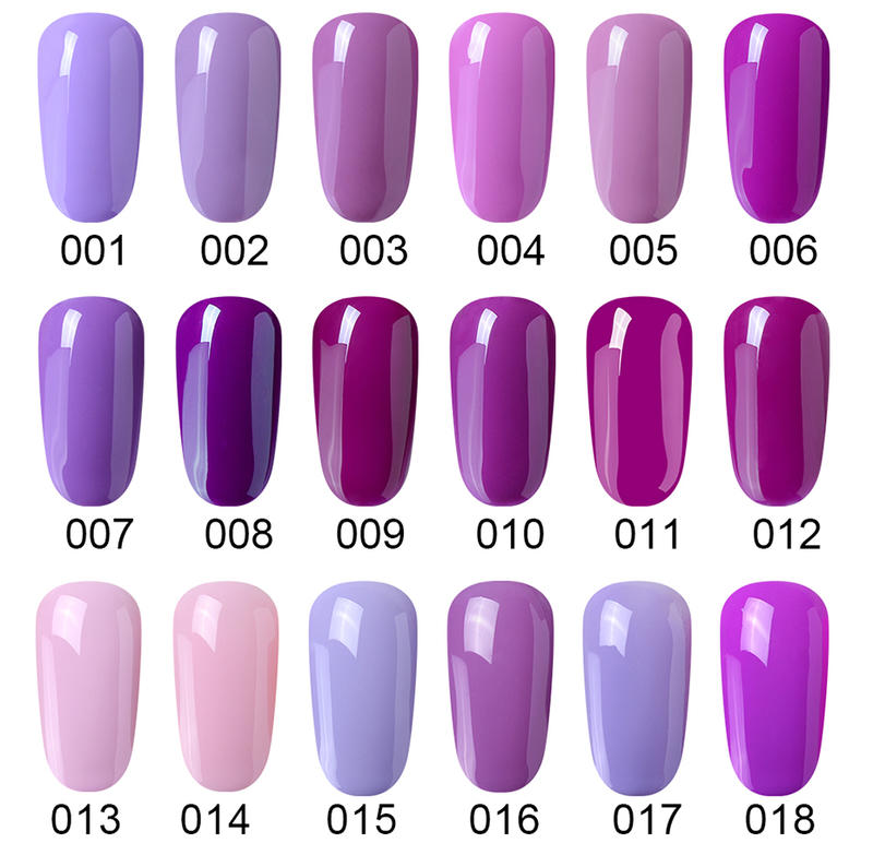 Elite99 7ml Purple Series Gel Nail Polish UV LED Lamp Semi-permanent Enamel Glitter Gel Varnish Matte Top Shiny Top Base Coat