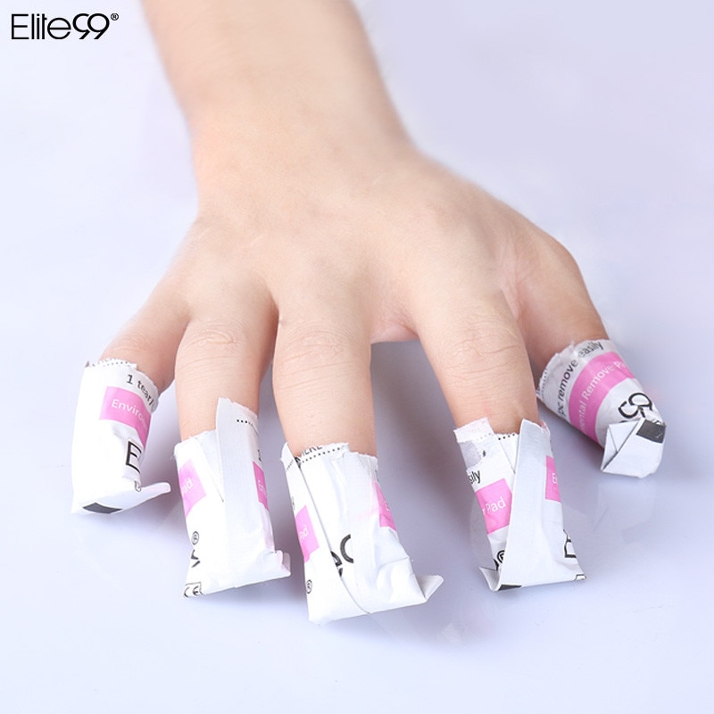 Elite99 Silver Stainless Steel Triangle Stick Rod UV Gel Polish Remover Culticle Pusher Wet Wipes Paper Pads Nail Art Tool