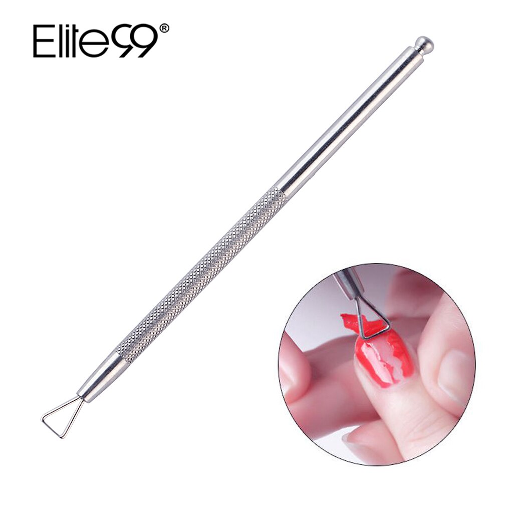 Elite99 Silver Stainless Steel Triangle Stick Rod UV Gel Polish Remover Culticle Pusher Wet Wipes Paper Pads Nail Art Tool