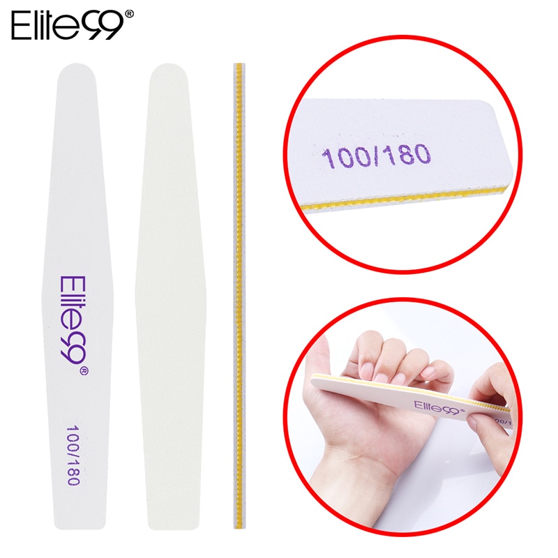 Elite99 Nail Files 100 180 Papersand Foam 220 240 Nail Art Buffer Sanding Polishing Manicure 1000 4000 Mini Nail File to Polish