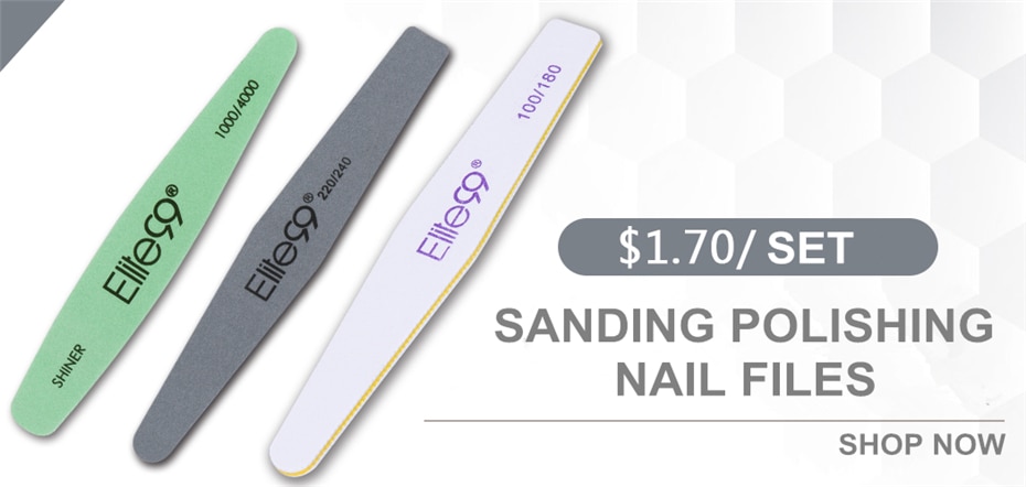 Elite99 Nail Files 100 180 Papersand Foam 220 240 Nail Art Buffer Sanding Polishing Manicure 1000 4000 Mini Nail File to Polish