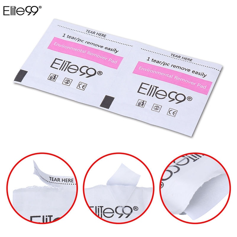 Elite99 50 Pieces Gel Polish Remover Wraps Cotton Pads Manicure Tools Wet Wipes Paper Pads Foil Nail Art Cleaner for UV Gel