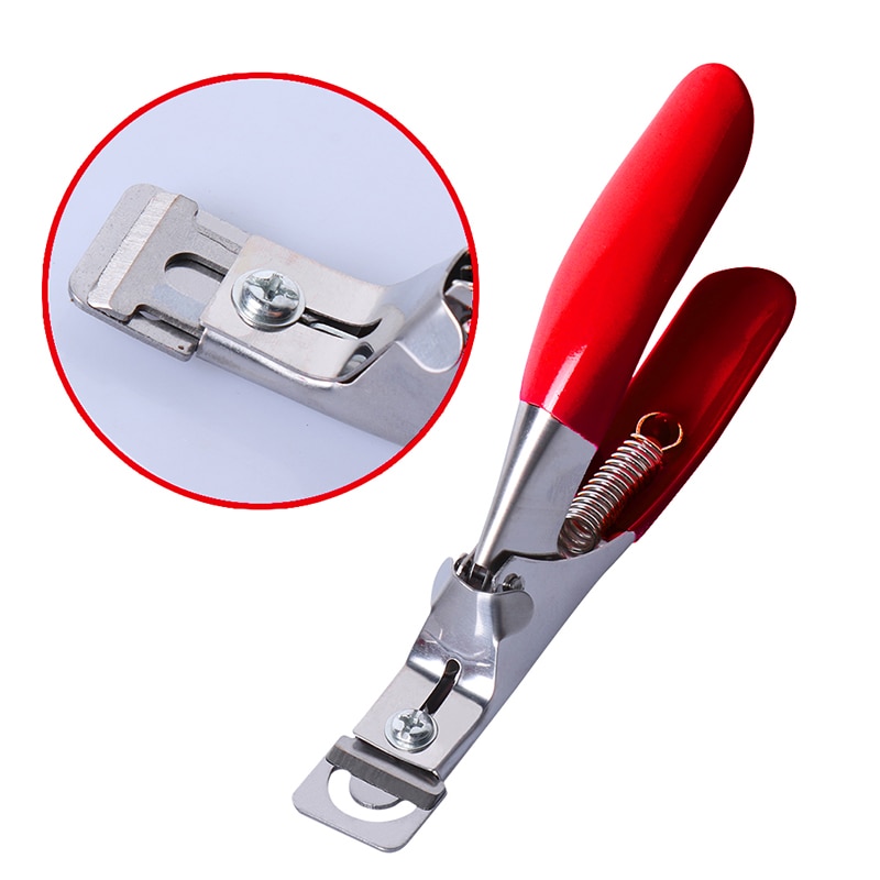 1PCS Red Pink Blue Nail Art Clipper Cutter UV Gel False Nail Tips Edge Cutters Stainless Steel U One Word Clippers Manicure Tool