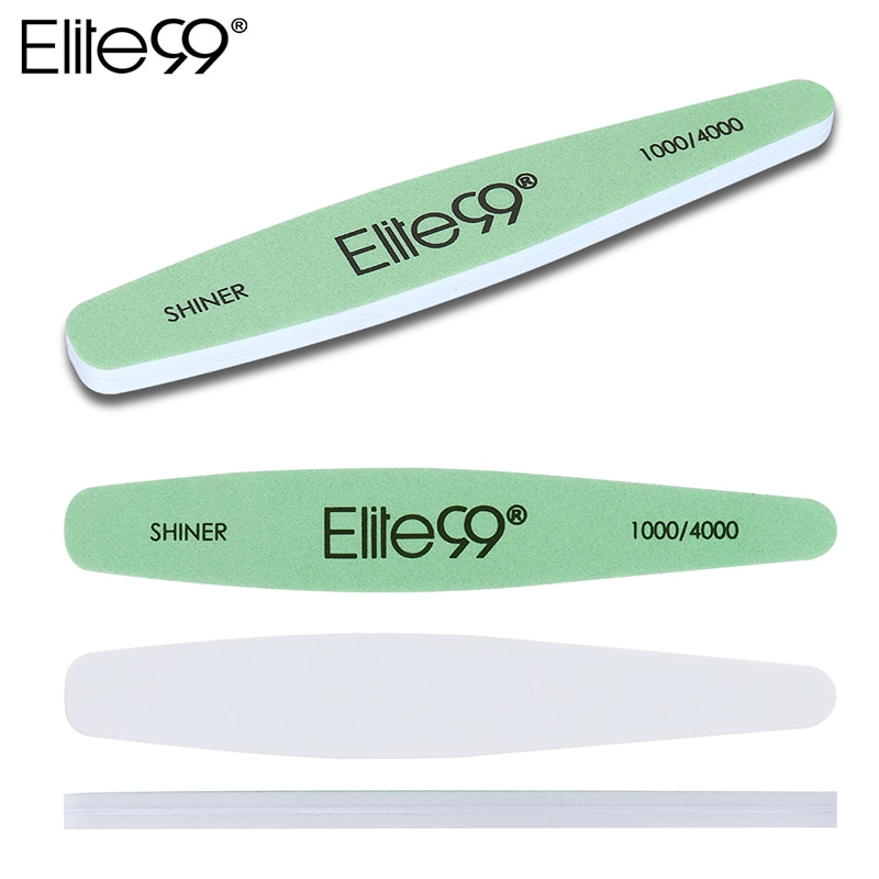 Elite99 Green Buffing Nail Sanding Nail Art File 3-Side Manicure Pedicure Buffer Tool Nail Art Buffer Shiner Nail Polish Tool