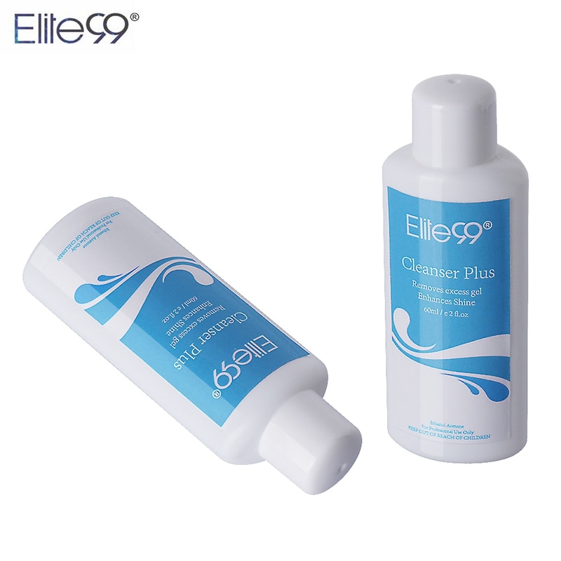 Elite99 Pro Cleanser Plus Removes Excess Gel Enhance With 200pcs Nail Clean Wipes Cotton Paper Shine Sticky Remover Liquid 60ml