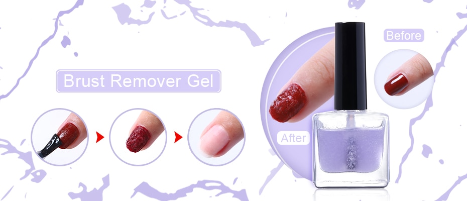 Elite99 Burst Remover Gel Nail Polish Remover Gel Polish Degreaser Cleam Remove Use With Silver Stainless Steel Triangle Stick