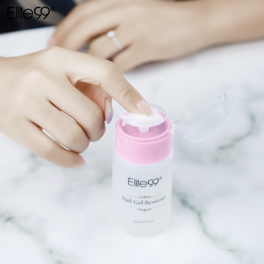Elite99 High Quality 80ml Clean Nail Gel Remover Art Tools Nail Polish Remover Sticky Liquid use with Nail Tin foil Nail Brush