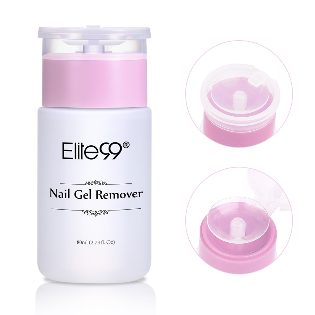 Elite99 High Quality 80ml Clean Nail Gel Remover Art Tools Nail Polish Remover Sticky Liquid use with Nail Tin foil Nail Brush