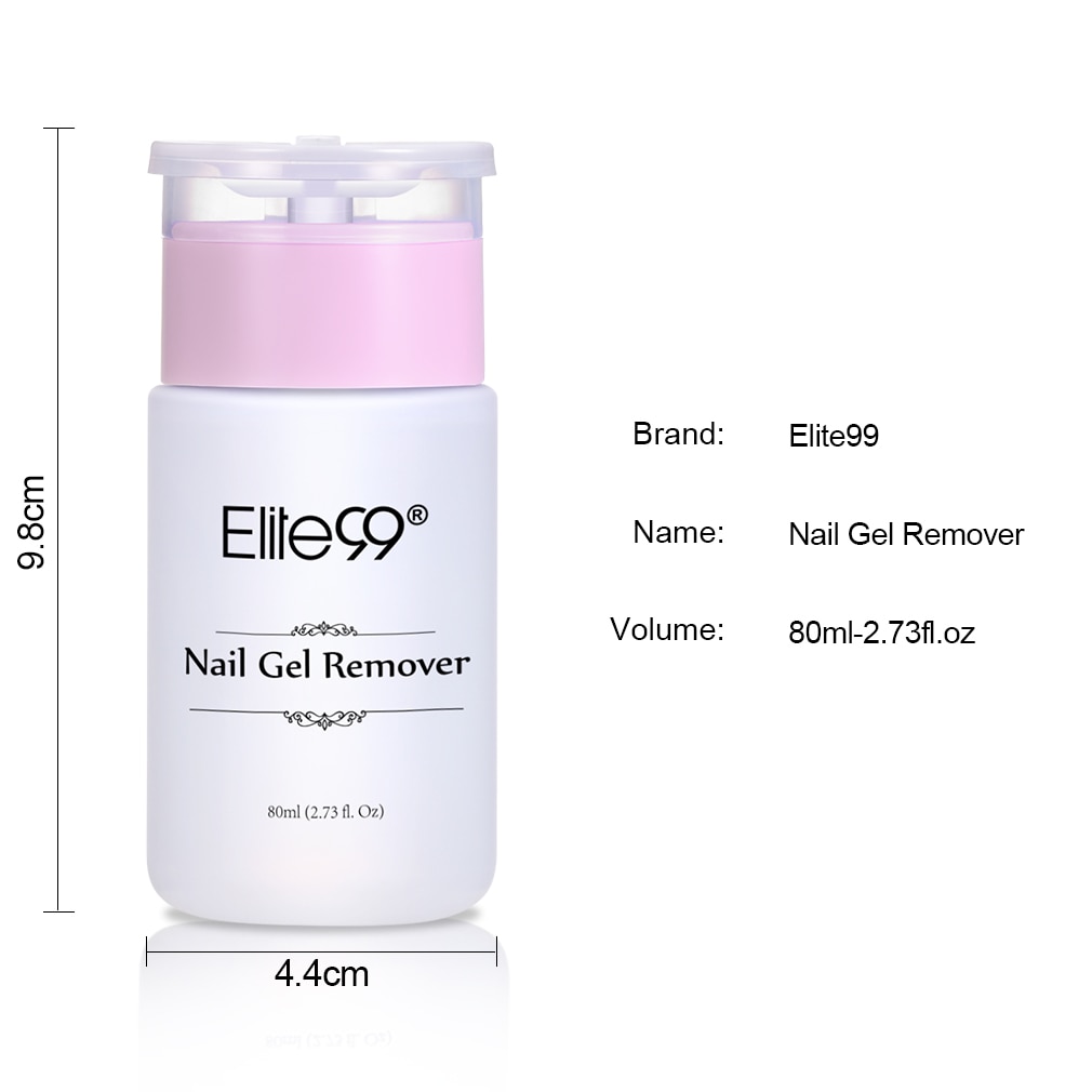 Elite99 High Quality 80ml Clean Nail Gel Remover Art Tools Nail Polish Remover Sticky Liquid use with Nail Tin foil Nail Brush