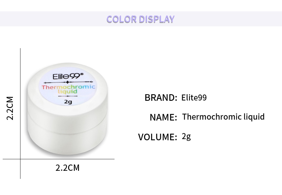 Elite99 Thermochromic Liquid Aurora Changing UV Nail Gel Polish Paint Gel Nails Art Tips DIY Black Base Nail Primer Top Base
