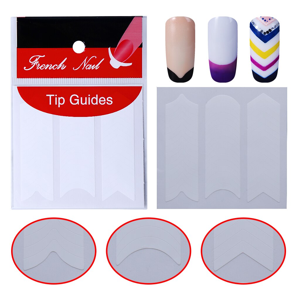 Elite99 DIY French Nails Tips Guides Sticker Style Form Manicure Gel UV Set Nail Decoration