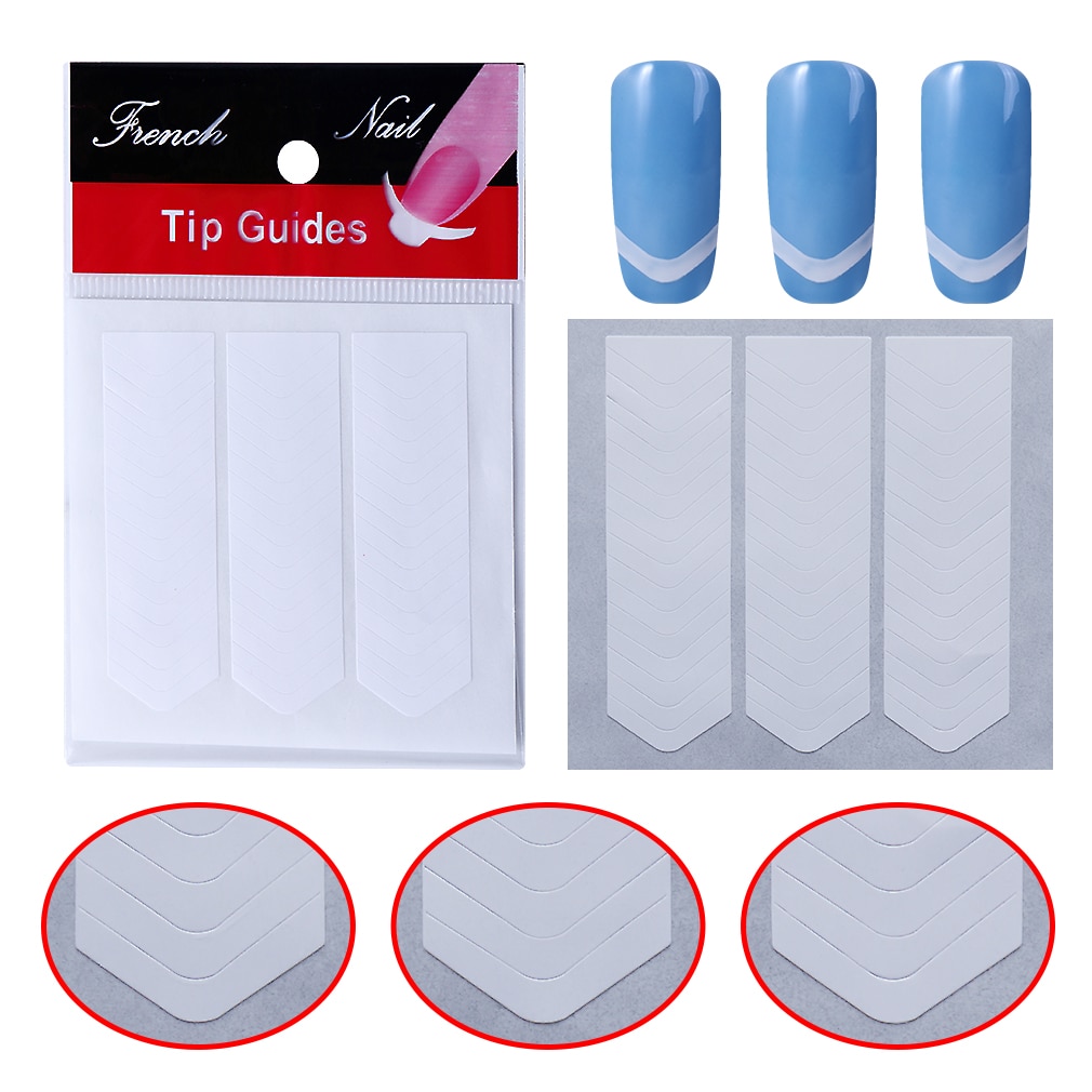 Elite99 DIY French Nails Tips Guides Sticker Style Form Manicure Gel UV Set Nail Decoration