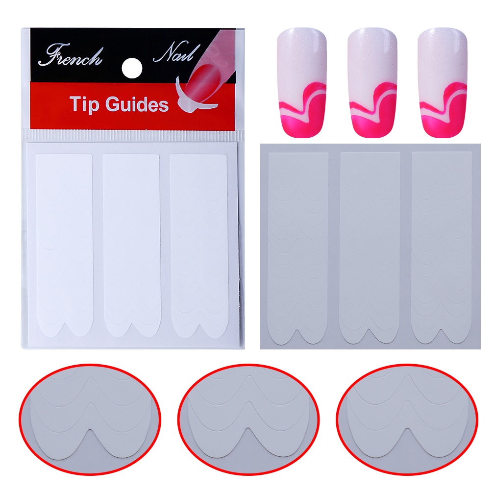 Elite99 DIY French Nails Tips Guides Sticker Style Form Manicure Gel UV Set Nail Decoration