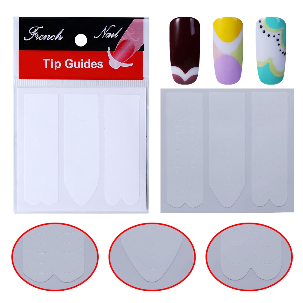 Elite99 DIY French Nails Tips Guides Sticker Style Form Manicure Gel UV Set Nail Decoration