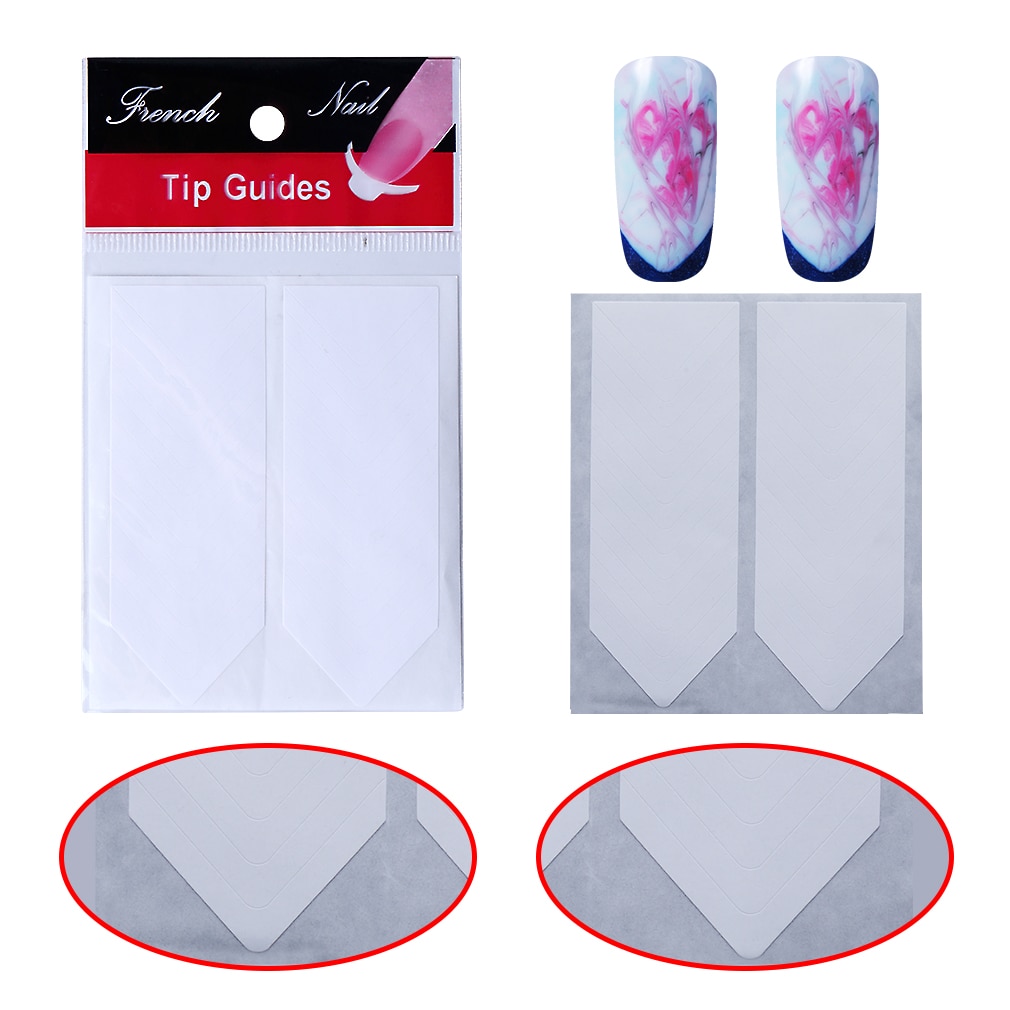 Elite99 DIY French Nails Tips Guides Sticker Style Form Manicure Gel UV Set Nail Decoration