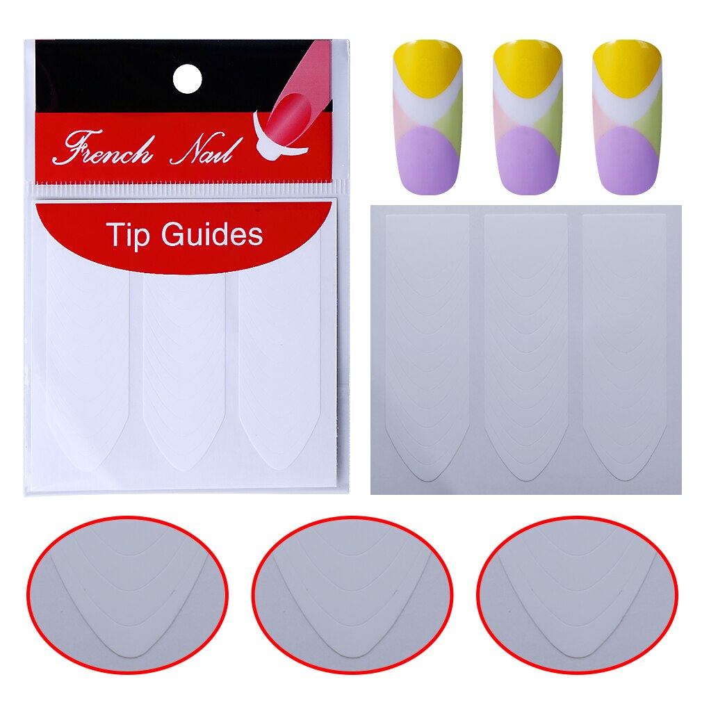 Elite99 DIY French Nails Tips Guides Sticker Style Form Manicure Gel UV Set Nail Decoration