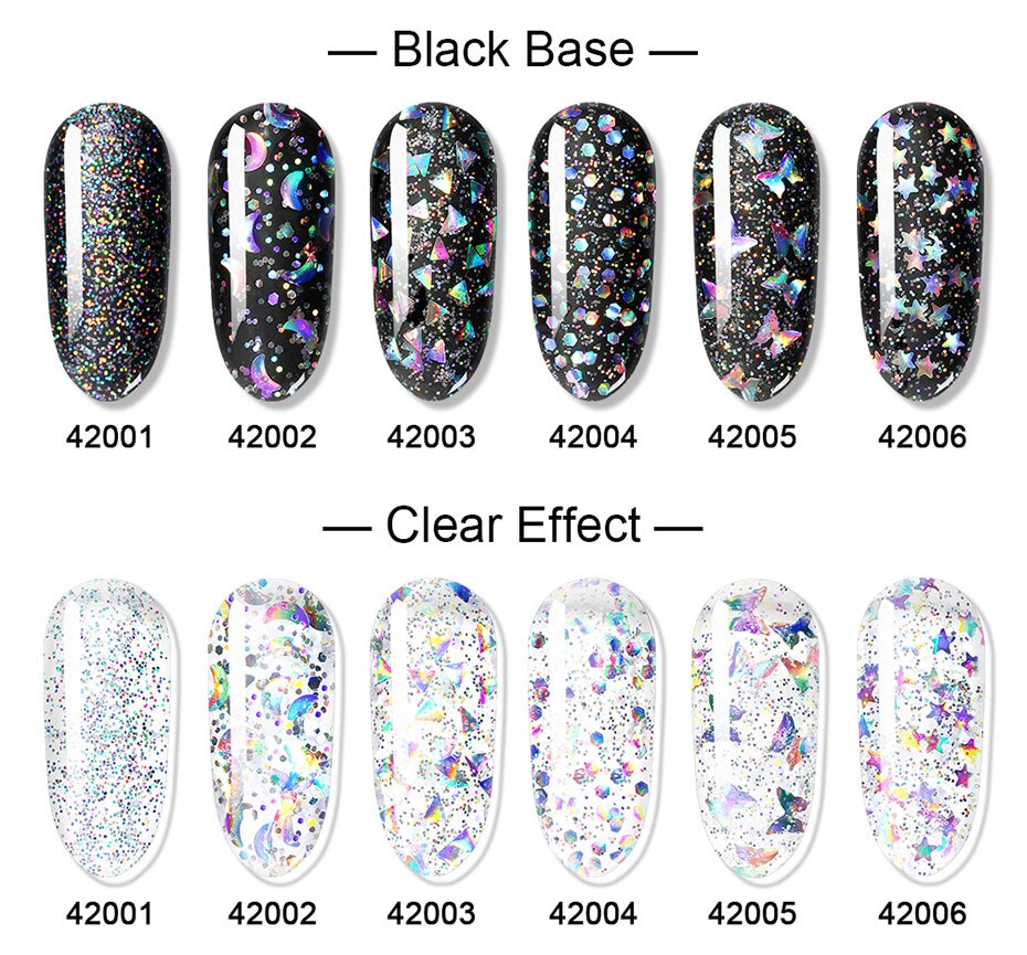 Elite99 5ml Laser Glitter Gel Nail Polish Soak Off UV LED Vernis Semi-Permanent Nail Gel Paint Shiny Sequins Nail Art Manicure